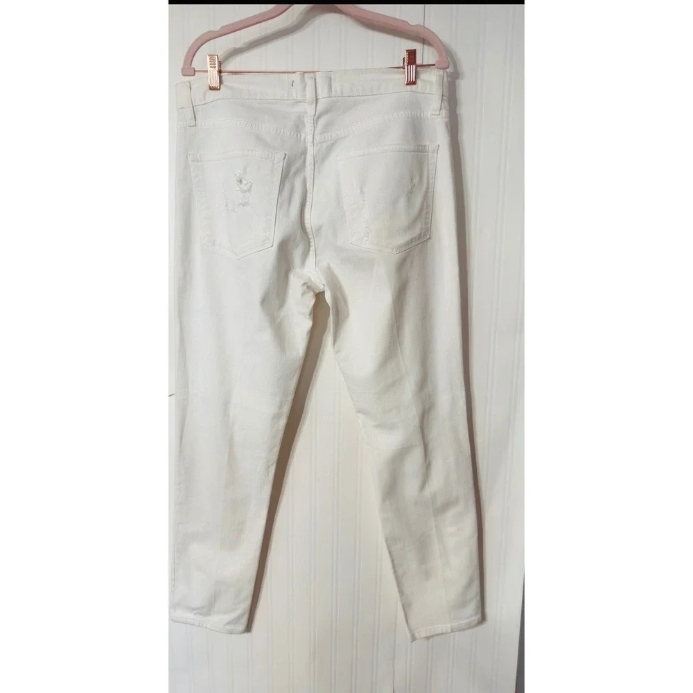 J Brand Tyler Slim Fit Distressed Ripped Jeans Mens 33 White (TXA1062)